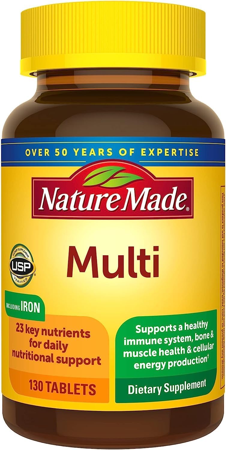 Multivitamínico con Hierro para Mujeres y Hombres, 130 Comprimidos