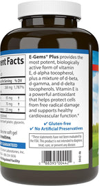 Carlson E-Gems Plus - Vitamina E Natural 400 UI, 250 cápsulas blandas