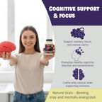 Sunshine Naturals Cerebrina con Ginkgo Biloba y L-Glutámico – 90 Cápsulas – Fórmula de apoyo cognitivo para adultos