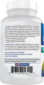 Best Naturals L-Triptófano 500 mg, 120 Cápsulas (Pack de 3)