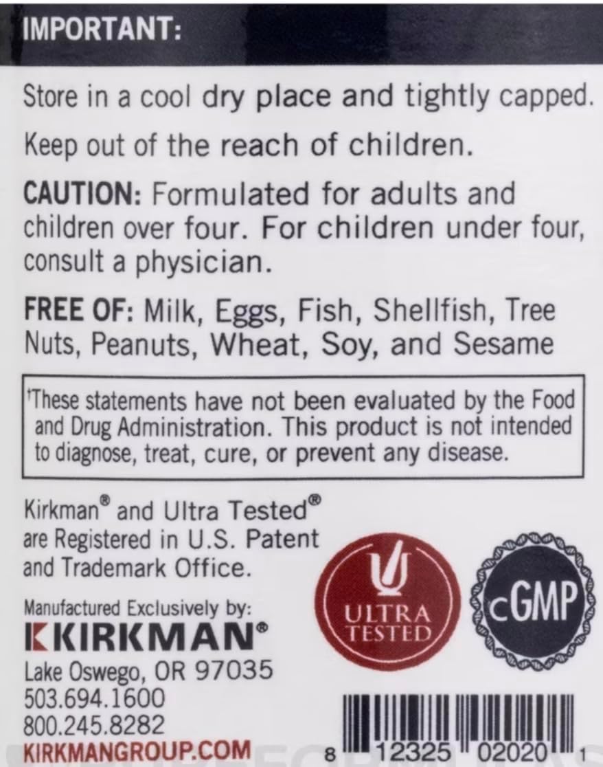 Kirkman Vitamina E 100 UI - Hipoalergénica - 100 Cápsulas Vegetales