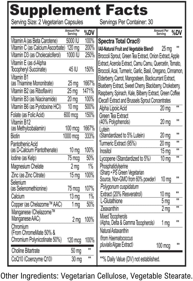 ScimeraMD® MultivitaminMD – Complete Multivitamin Supplement with Minerals, Antioxidants, and Superfoods, 60 Capsules