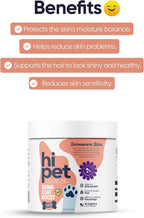 Hipet Bocados de Apoyo para Piel y Pelaje para Perros - Snacks Suaves, 3.52 Fl Oz