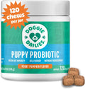 Doggie Dailies Probiótico para Cachorros, Probióticos con Enzimas Digestivas, Apoya la Salud Digestiva e Inmunológica, Sabor Calabaza, 120 Masticables Blandos