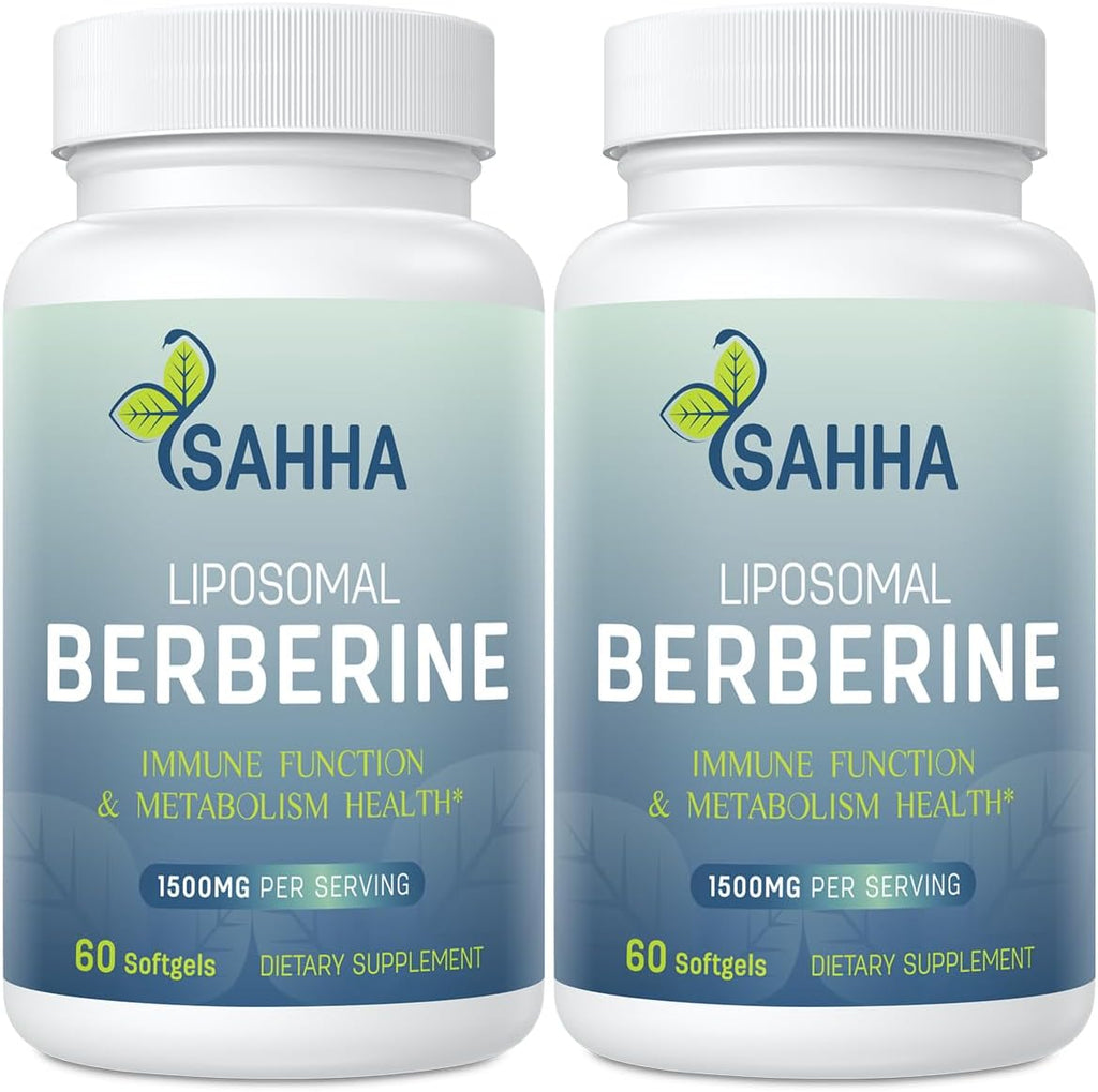 Sahha Berberina Liposomal HCL 1500mg - Alta Biodisponibilidad (2 Envases)