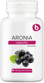Cápsulas de Aronia Ecológica – Chokeberry Negro – 500 mg, 90 Cápsulas Veganas