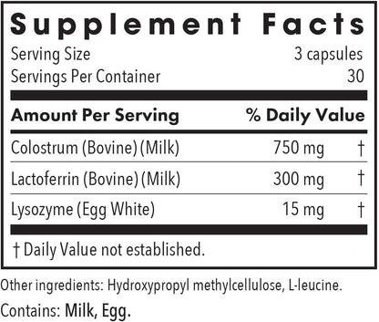 Laktoferrin con Calostro de Allergy Research – 750 mg de calostro bovino por dosis – Image 2