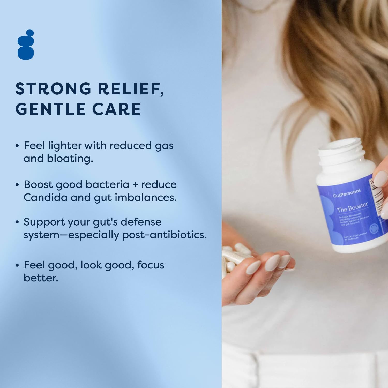 GutPersonal The Gut Fix™ Pack: The Miracle Worker Magnesio en Polvo, Sabor Fresa, 30 Dosis + The Booster Probiótico, Cápsulas, 60 Dosis