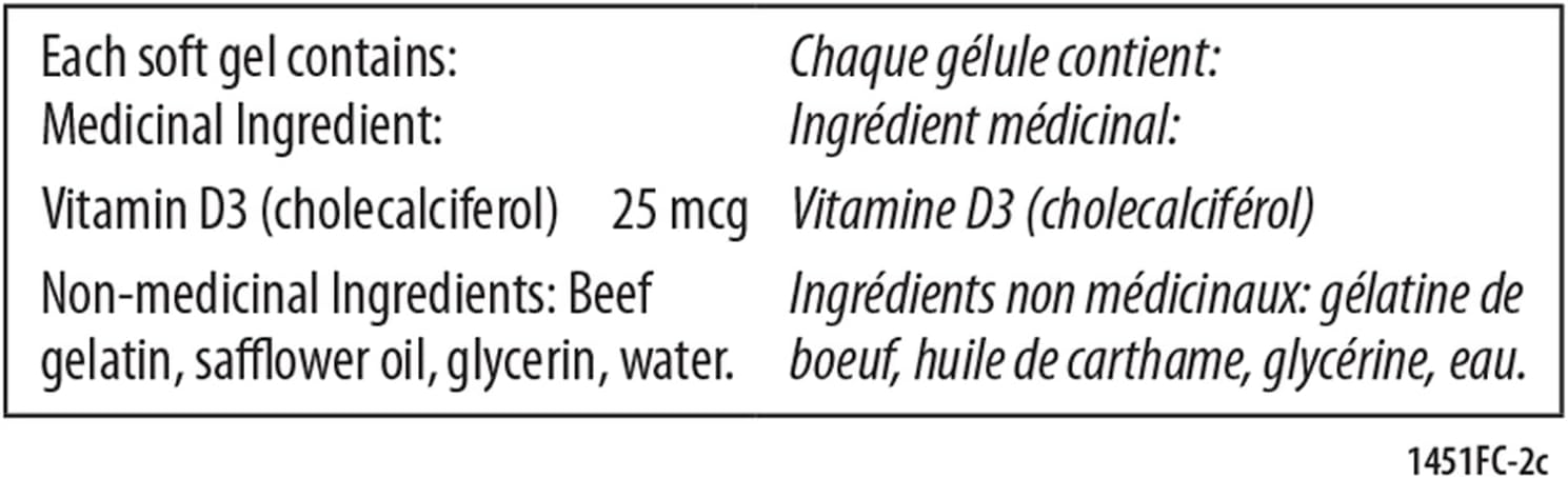 Carlson Vitamin D3 1000 IU - 100 Cápsulas Blandas