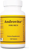Optimox Androvite para Hombres - Suplemento de Magnesio 500mg, Multimineral y Multivitamínico con Vitamina C, Vitamina D3, Sin Calcio - 180 Comprimidos