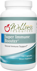Wellness Resources Super Immune Booster - Calostro, Beta Glucano, Olivo, Arabinogalactano (180 Cápsulas)