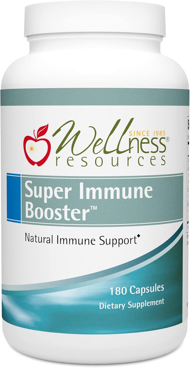 Wellness Resources Super Immune Booster - Calostro, Beta Glucano, Olivo, Arabinogalactano (180 Cápsulas)