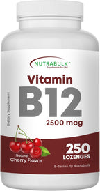 Vitamina B12 2500 mcg Pastillas Sublinguales Sabor Cereza - NutraBulk