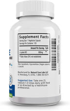 Palmara Health Clean L-Lisina 600mg, 120 Cápsulas | Vegano, No GMO y Sin Gluten