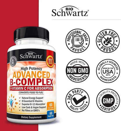 Complejo de Vitaminas B con Vitamina C - con – Mayores de 50 años : con la edad, la absorción de B12 disminuye, y – Image 6