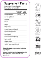 HAIRtamin BLOATamin - Mezcla Sinérgica Vegana | Cápsulas para el Alivio de la Hinchazón | Hombres y Mujeres | Enzimas Digestivas para la Hinchazón, Gases, Dolor de Estómago y Retención de Líquidos (1 Envase)