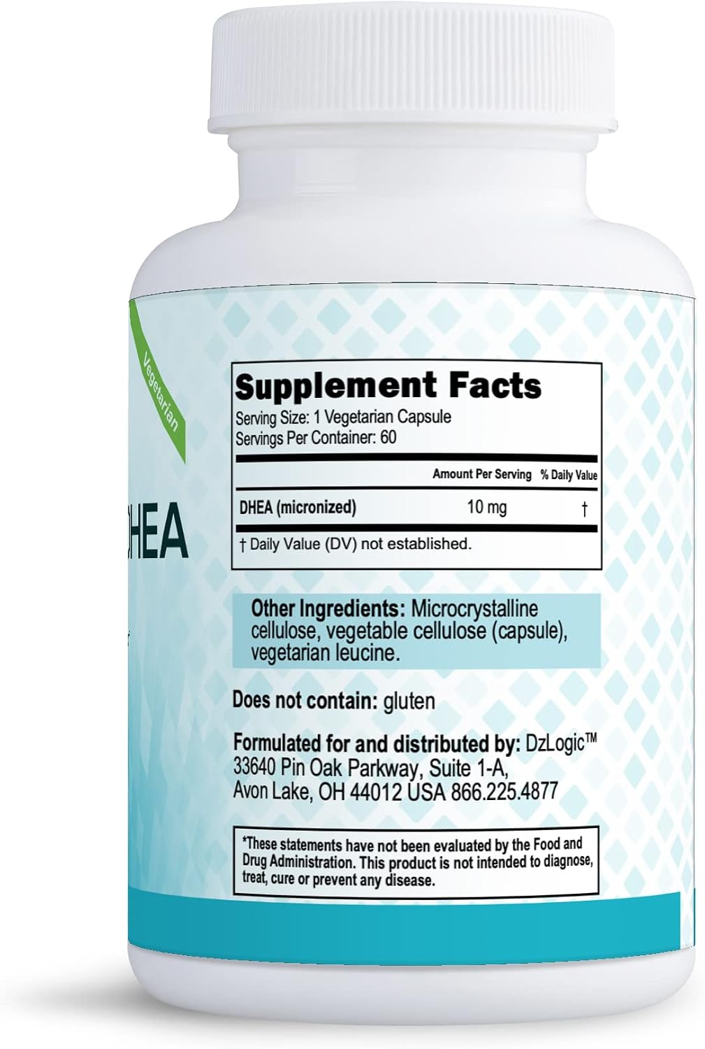 Fórmula Avanzada de DHEA del Dr. Dzugan - 10mg, 60 Cápsulas