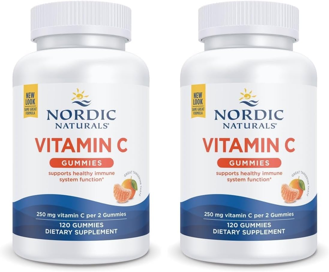 Nordic Naturals Vitamina C Gomitas, Mandarina Ácida - 60 Gomitas - 250 mg Vitamina C