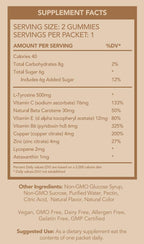 FGBG Summer Glow Tanning Gummies - Sabor Miami Vice - Piña, Coco y Fresa - Veganas - Sin Gluten - Sin Lácteos - 30 Días