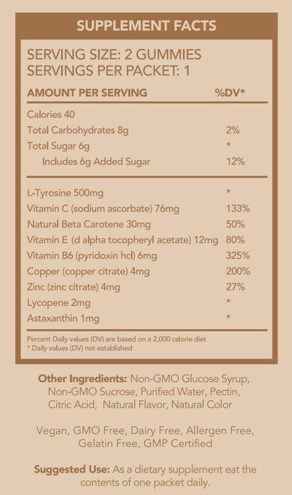 FGBG Summer Glow Tanning Gummies - Sabor – Mantener fuera del alcance de los niños. – Image 6