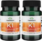 Swanson Vitamina K-1 100 mcg 100 Comprimidos (Pack de 2)
