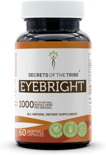 Secrets of the Tribe Eyebright 60 Cápsulas, 1000 mg - Euphrasia officinalis – Image 1