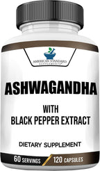 Ashwagandha Orgánica 6000mg con Pimienta Negra - 120 Cápsulas Veganas