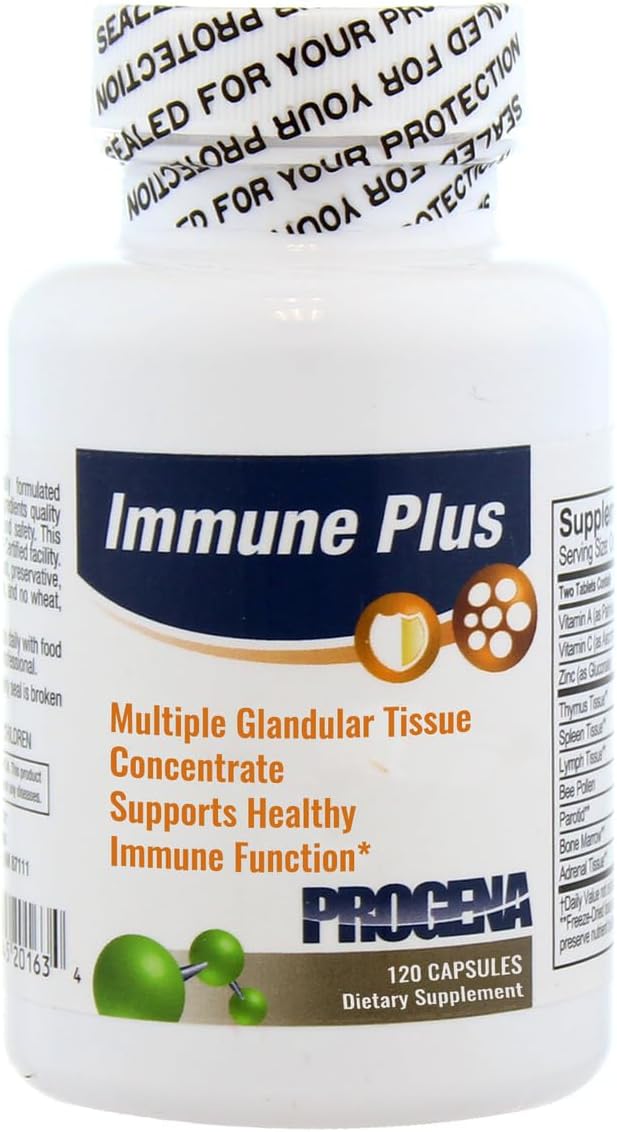 PROGENA - Concentrado de Tejido Glandular Múltiple Immune Plus (120 Cápsulas)