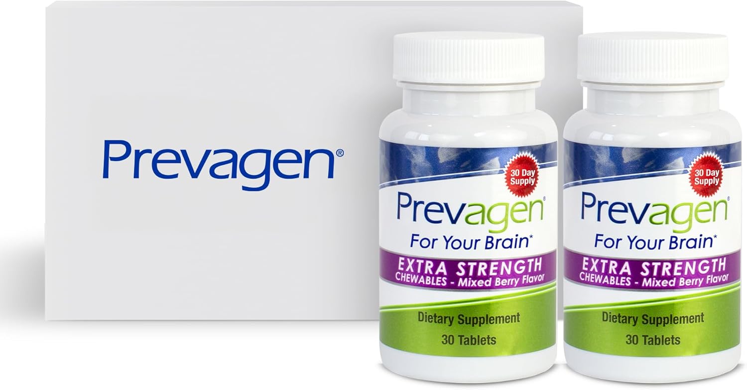 Prevagen Extra Strength Mixed Berry Chewables - 60 Comprimidos Masticables (Suministro para 2 Meses) | Formulado para tu Cerebro | 20mg de Apoaequorina más Vitamina D3