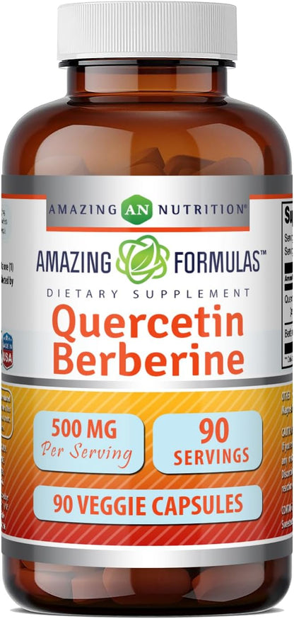 Amazing Formulas Quercetina y Berberina | – Calidad garantizada: Fabricado en Estados Unidos bajo normas GMP (Good – Image 8
