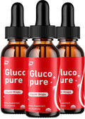 Gluco Pure Drops Fórmula Saludable Extra Fuerte - Suplemento Líquido, 3 Envases