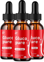 Gluco Pure Drops Fórmula Saludable Extra Fuerte - Suplemento Líquido, 3 Envases