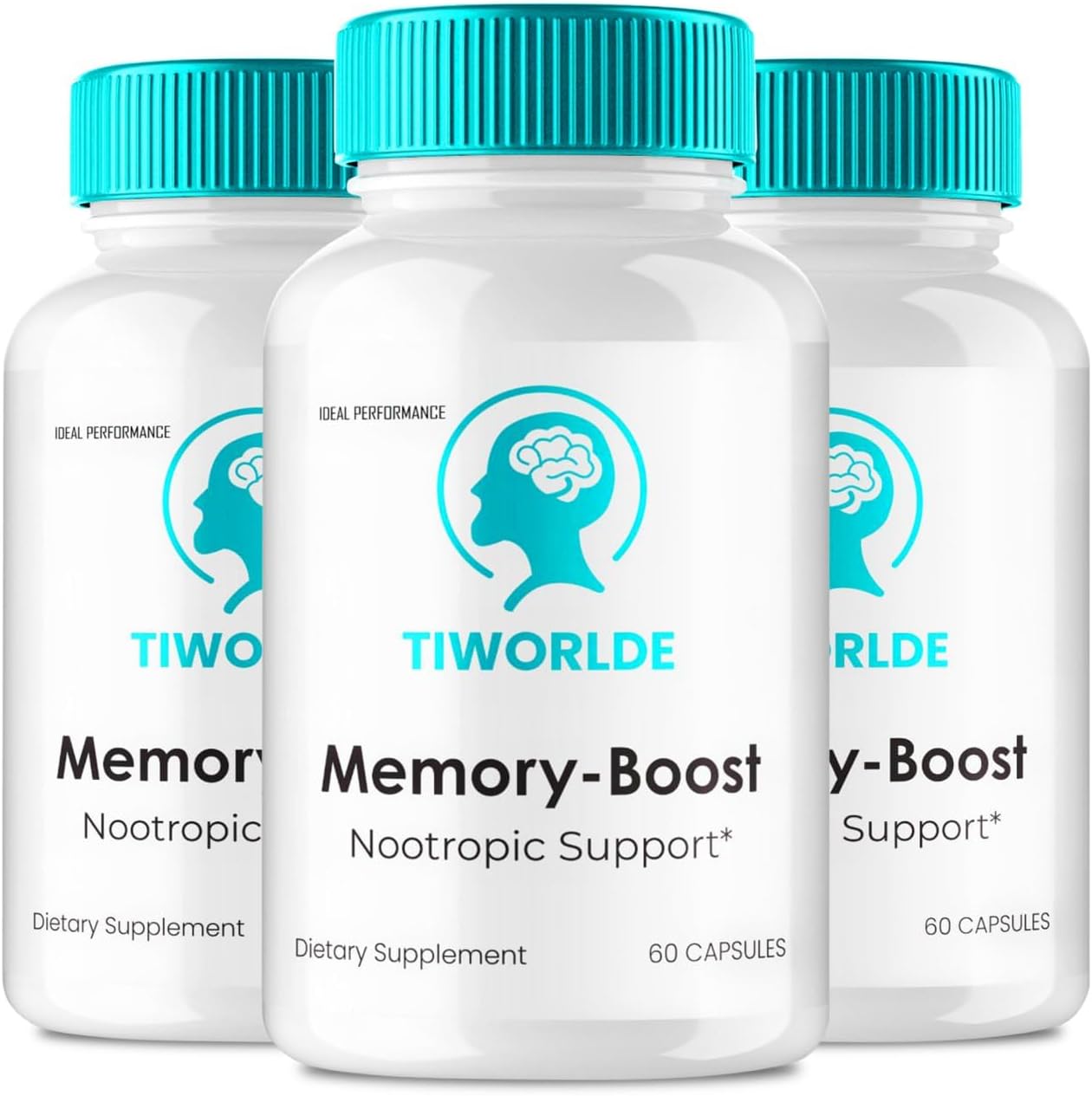 Tiworlde Memory Boost Capsules - Advanced Formula Nootropic Supplement for Brain and Nerve Health (3 Pack)