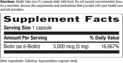 Country Life Biotin High Potency 5 mg - 120 – Contribuye al mantenimiento de las membranas mucosas en condiciones – Image 5