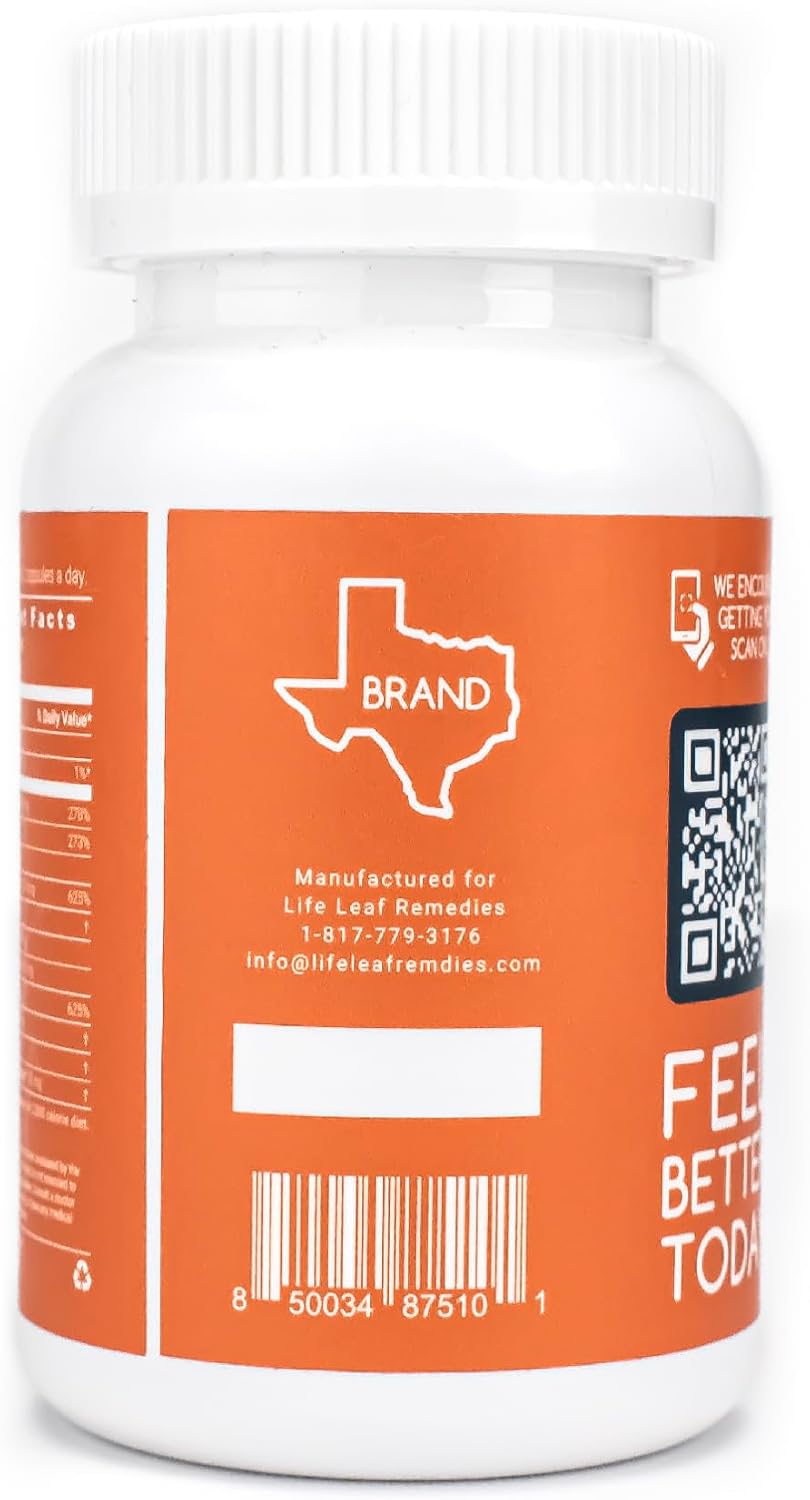 Life Leaf Remedies Immune Armor: Complemento Inmunitario con Vitamina C, D3, Zinc y Quercetina