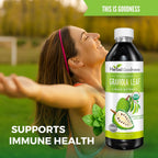 Herbal Goodness Gotas Líquidas de Guanábana Graviola 355 ml - Extracto Orgánico de Hojas de Guanábana 15x para Apoyo Digestivo, Celular e Inmune - Vegano, Sin OGM, Hecho en EE.UU.