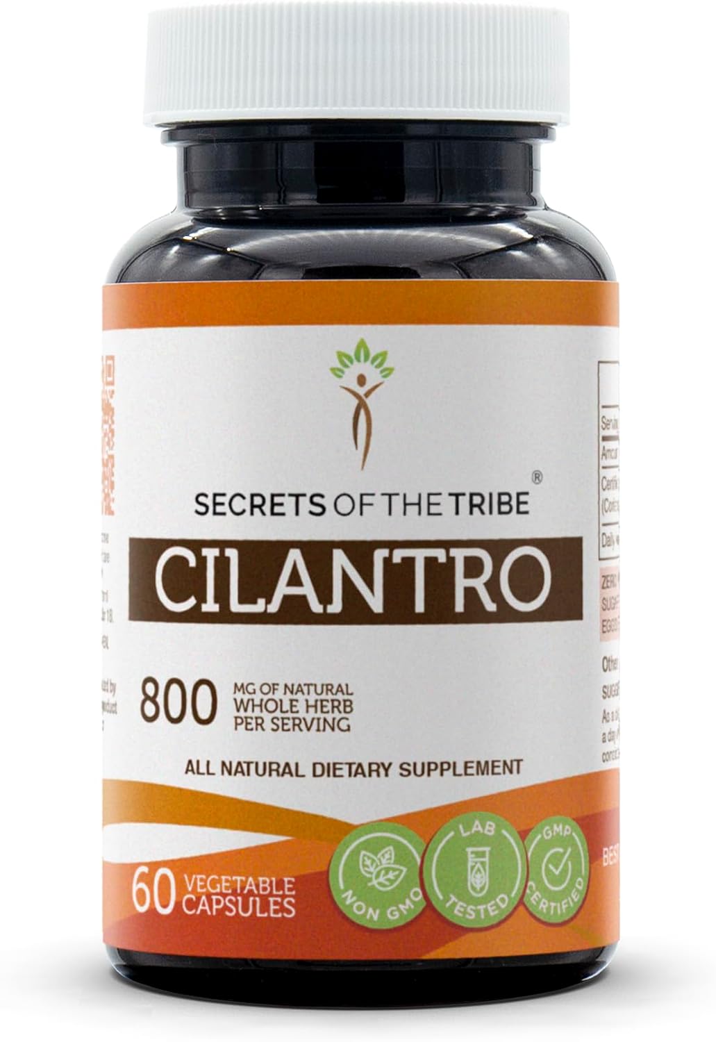 Secrets of the Tribe Cilantro 120 Cápsulas, Elaborado con Cápsulas Vegetales y Hojas Secas de Cilantro (120 Cápsulas)