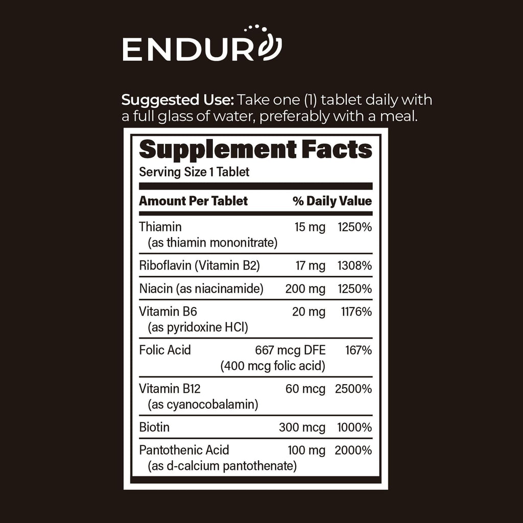 ENDUR-B Complex - Complejo B de Liberación Sostenida (150 comprimidos)