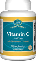 Baar Nature's Blessing Vitamina C, 1000 mg, con Complejo de Bioflavonoides, 100 Cápsulas Vegetarianas
