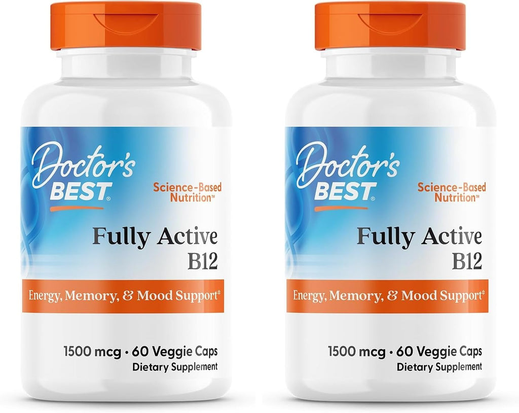 Doctor's Best Vitamina B12 Metilcobalamina 1500 mcg, 180 Cápsulas Veganas