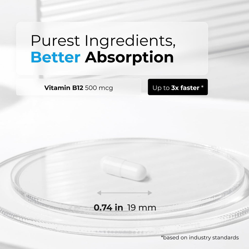 Biogenique Vitamina B12 Metilcobalamina 500 mcg - 90 Cápsulas