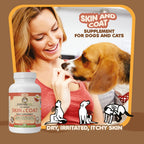 Makondo Pets - Suplemento de Aceite de Pescado y Omega 3 para Perros y Gatos - Piel y Pelaje - 120 Comprimidos (Pack de 2)
