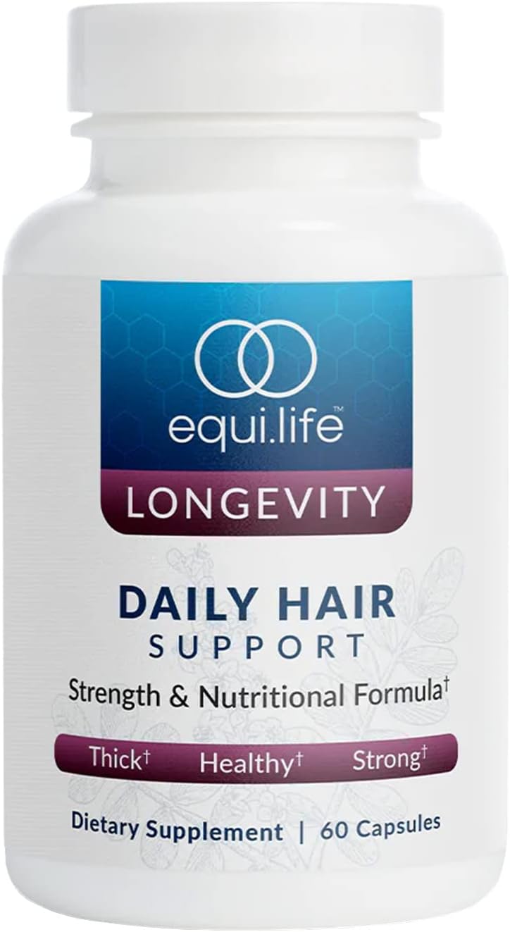 Equilife Daily Hair Support Supplement – Biotina, Ashwagandha y Zinc, 60 Cápsulas