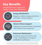 MethylPro B Complex + L-Methylfolate 5 mg - Bioavailable Methylated Vitamin Blend - Supports Energy and Stress - Vegetarian & Hypoallergenic - 30 Servings - 30 Capsules