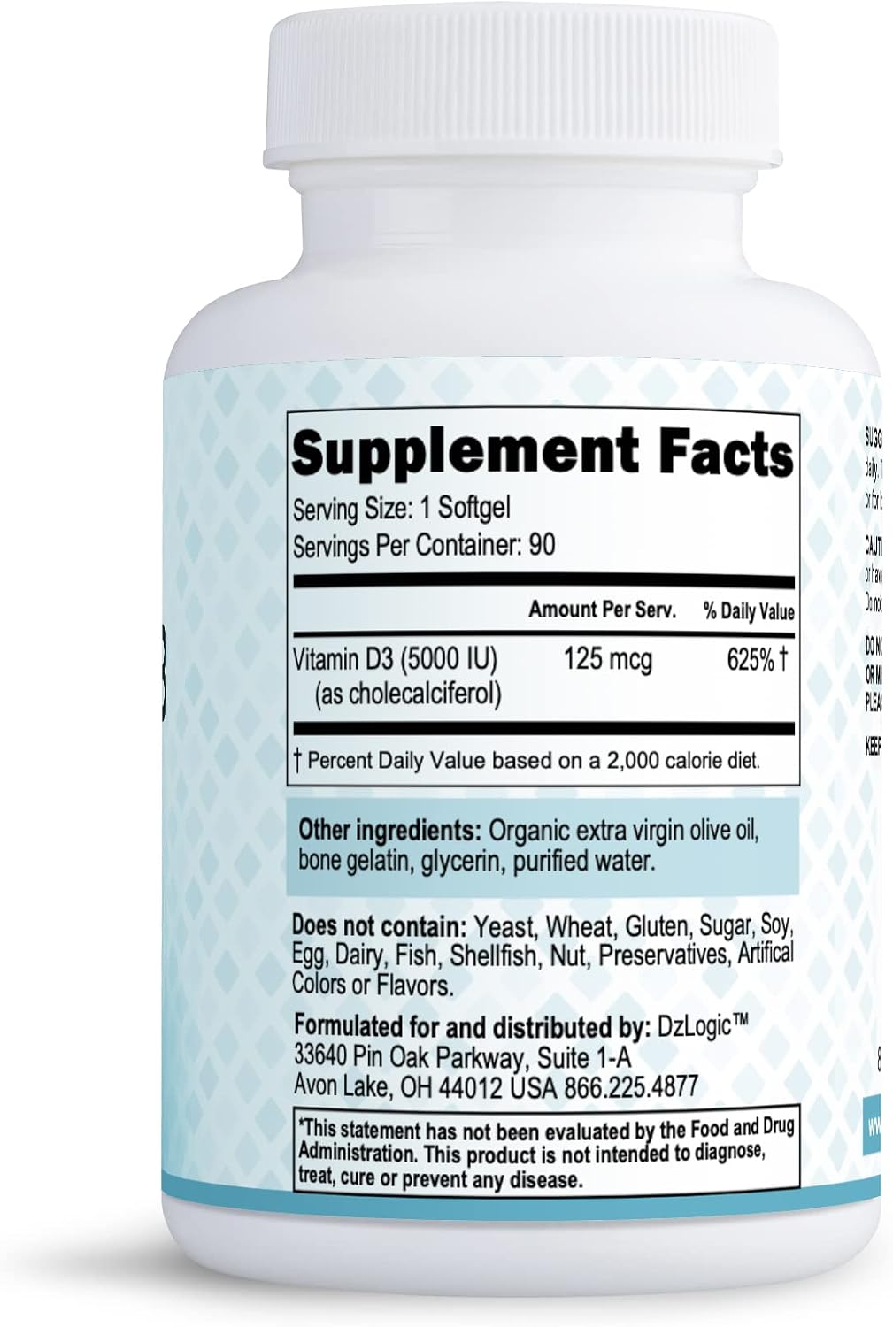 Dr. Dzugan's Advanced Vitamin D3 Formula – 90 Cápsulas Blandas de 5.000 IU