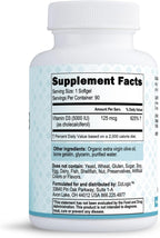 Dr. Dzugan's Advanced Vitamin D3 Formula – 90 Cápsulas Blandas de 5.000 IU