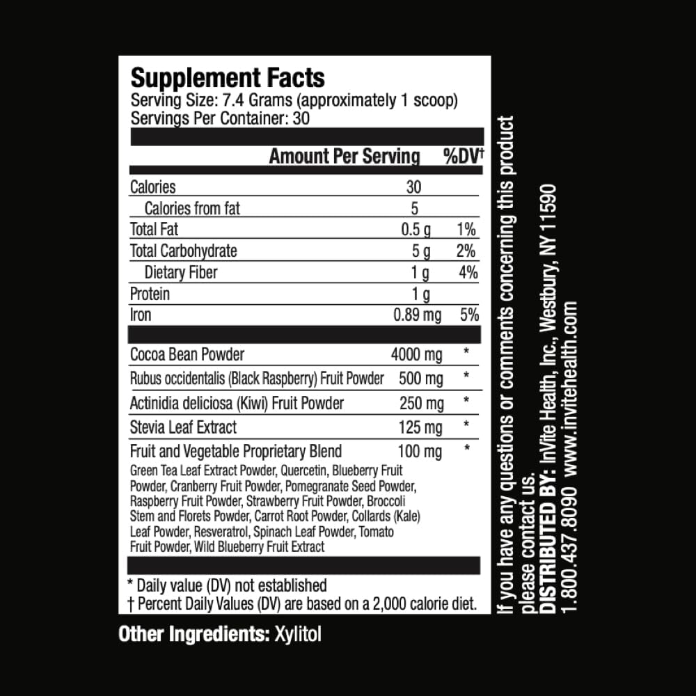 Invite Health Cocoa Hx® - Favorece la Circulación, Energía y Metabolismo - Suplemento Vegano Superalimento Avanzado - 30 Dosis (Pack de 2)