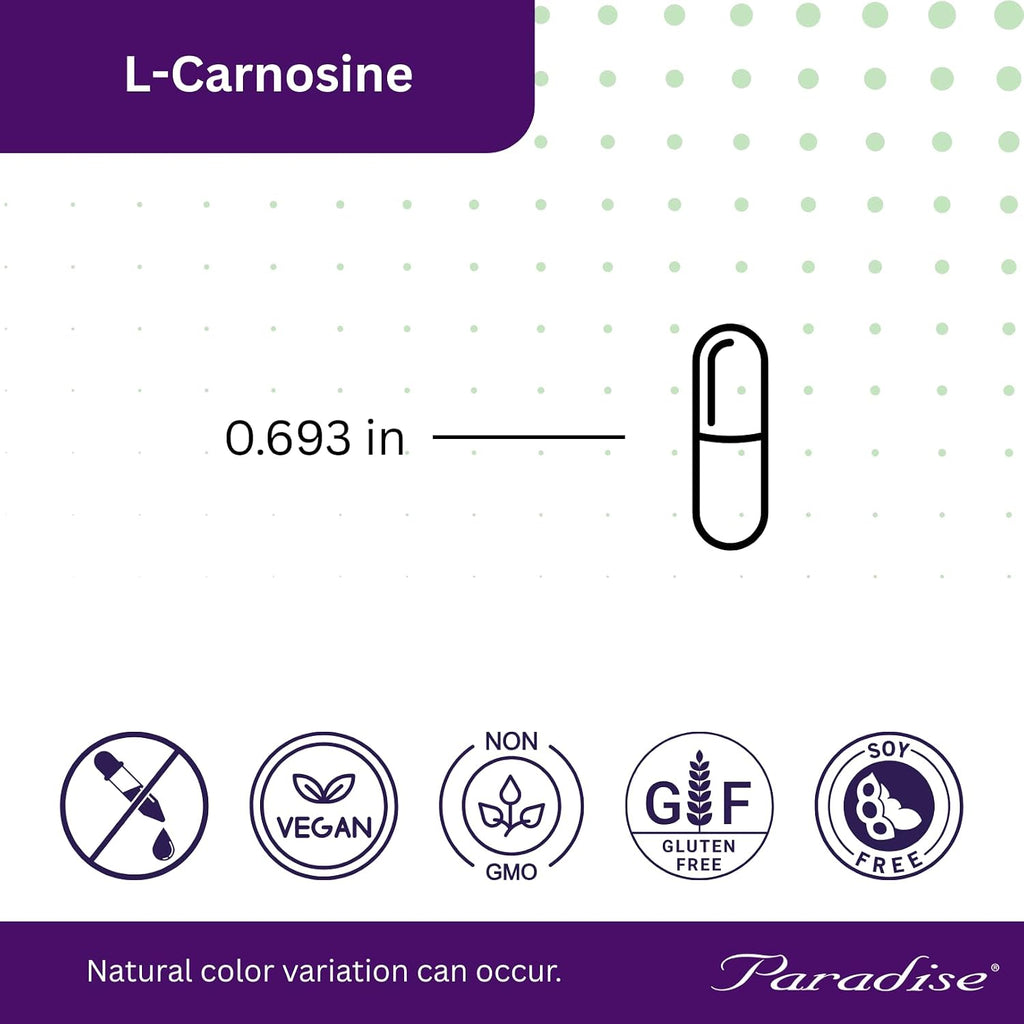 L-Carnosine de Paradise Herbs, 60 Cápsulas Vegetales
