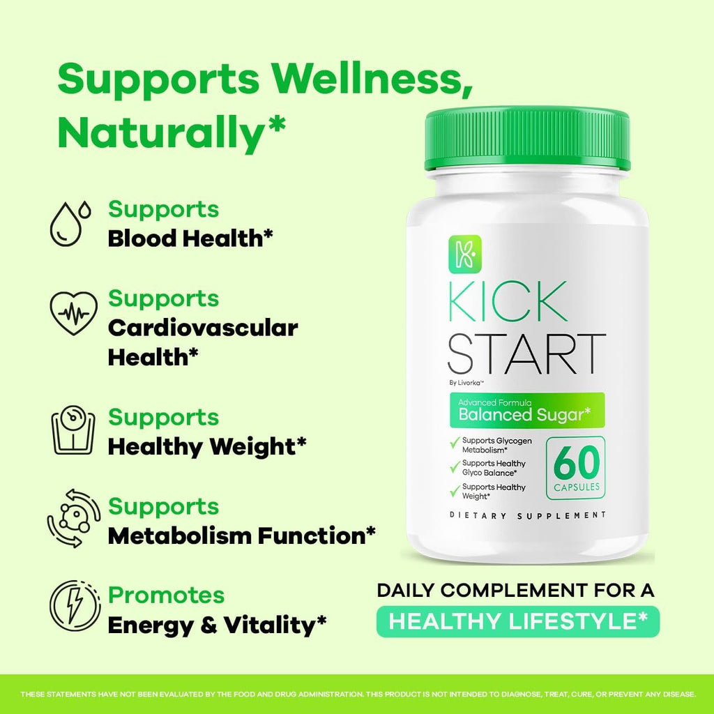 (3 Pack) Kick Start Glyco Optimizer Cápsulas, 180 Cápsulas para 3 Meses