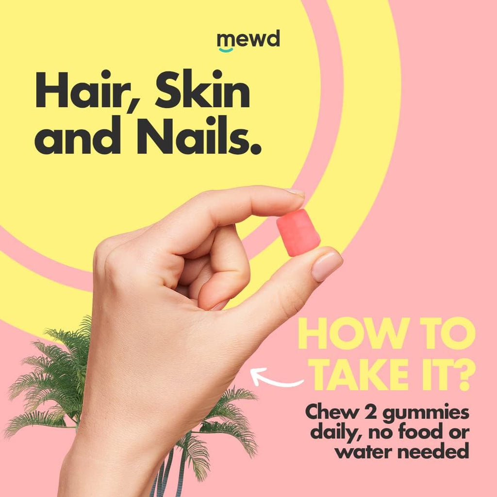 MEWD Multivitamínico en Gomitas para Adolescentes y Niños - Pelo, Piel y Uñas - 60 Gomitas